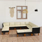 -Gartensofa Mit Kissen Poly Rattan Schwarz