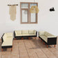 -Gartensofa Mit Kissen Poly Rattan Schwarz