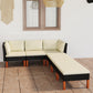 -Gartensofa Mit Kissen Poly Rattan Schwarz