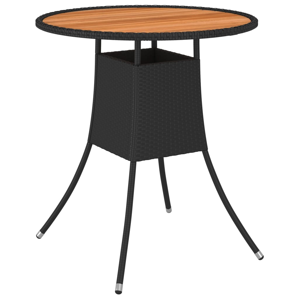 7-Tlg. Garten-Sofagarnitur Mit Auflagen Poly Rattan Schwarz