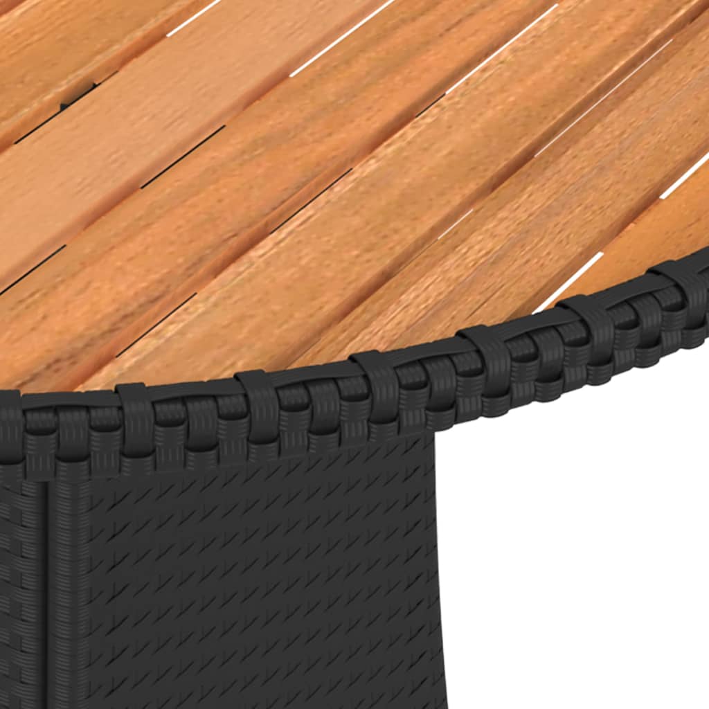 7-Tlg. Garten-Sofagarnitur Mit Auflagen Poly Rattan Schwarz