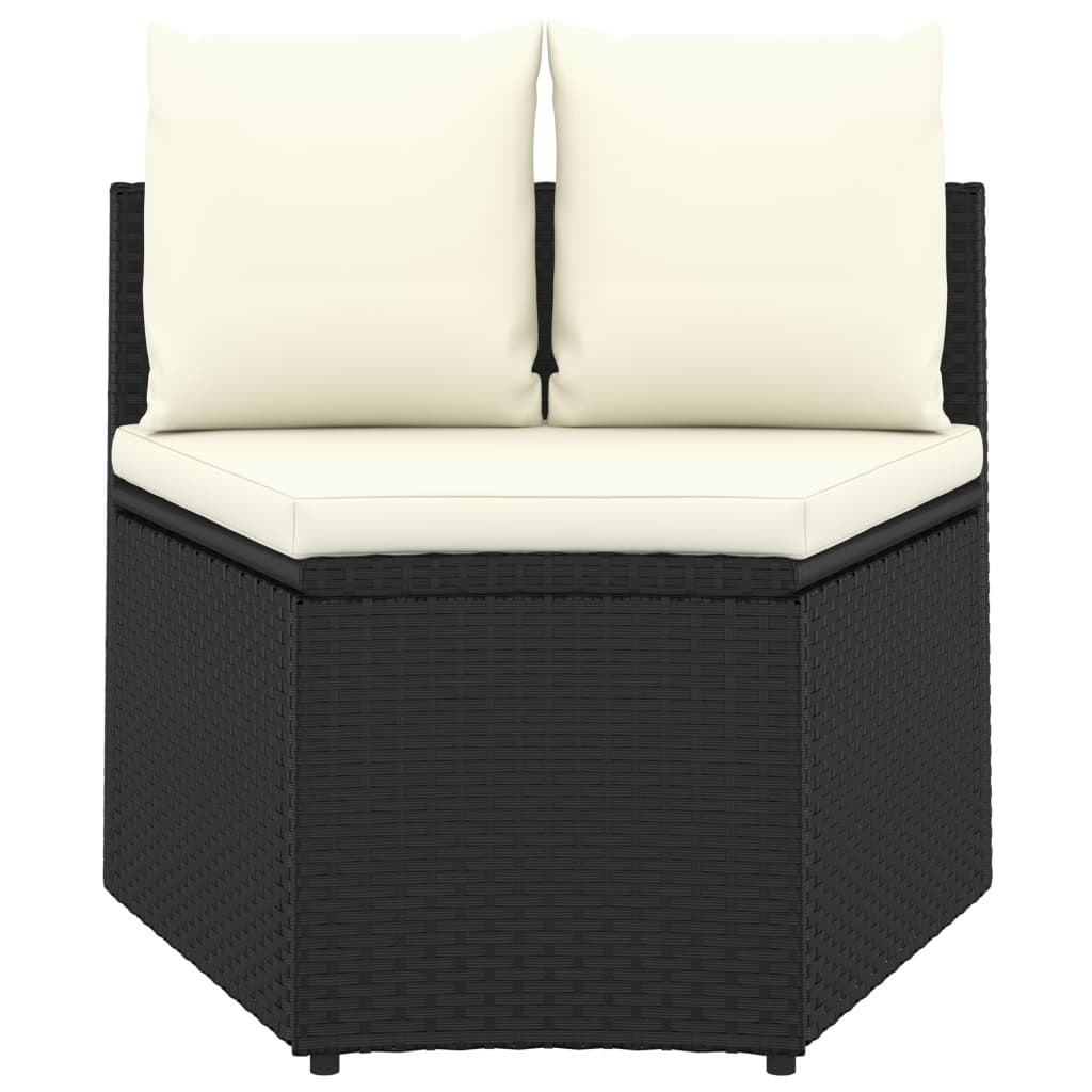 6-Tlg. Garten-Sofagarnitur Mit Auflagen Poly Rattan