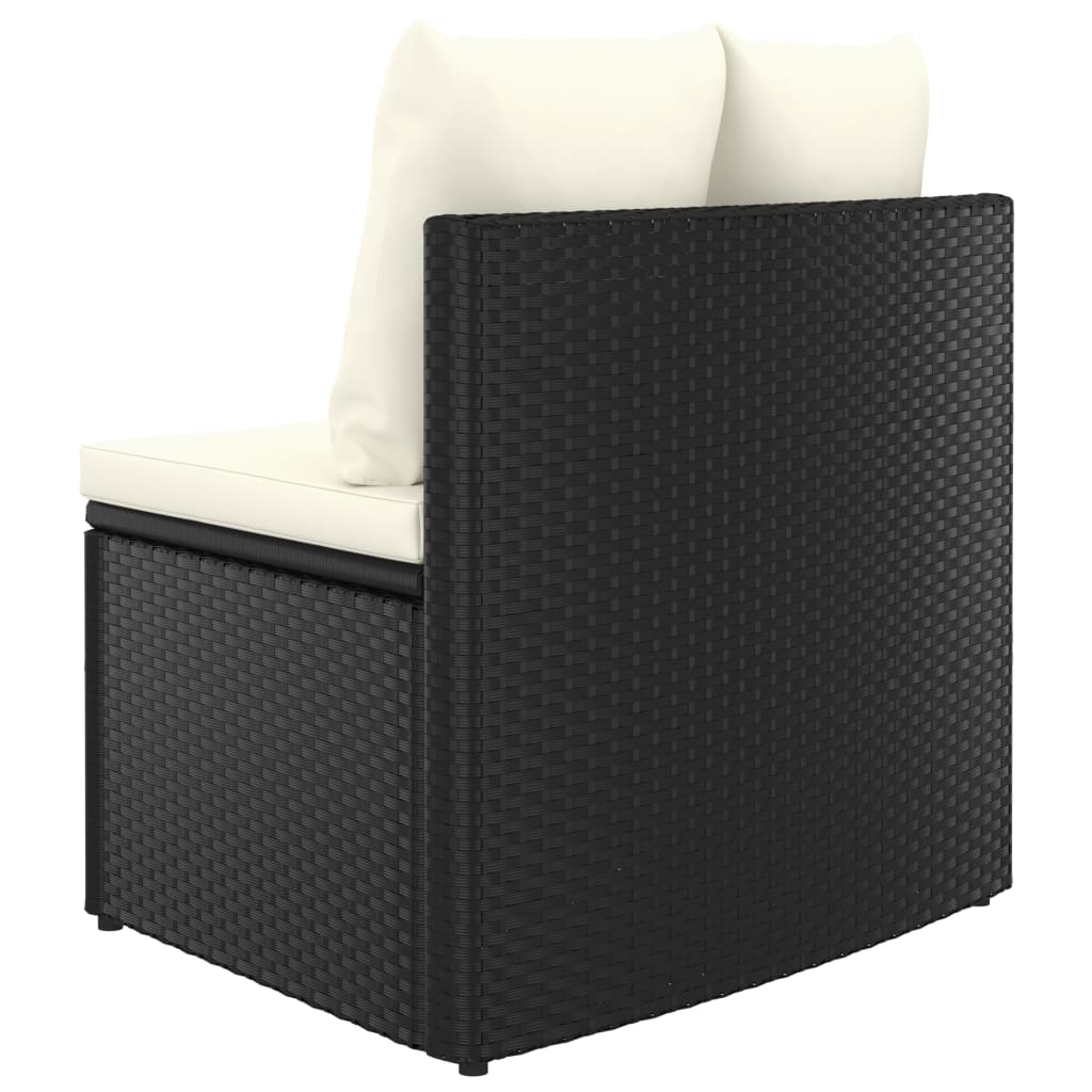 6-Tlg. Garten-Sofagarnitur Mit Auflagen Poly Rattan