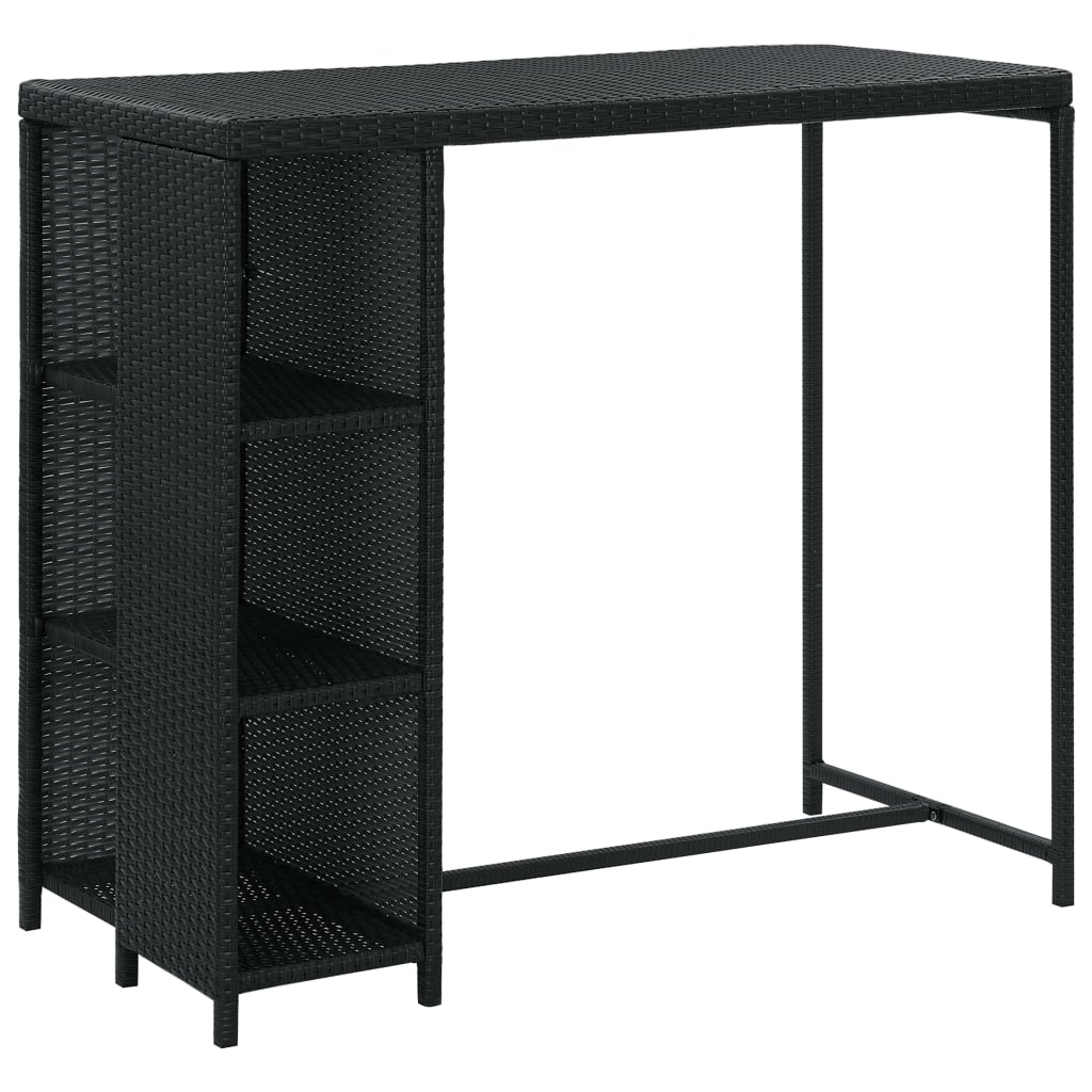 5-Tlg. Gartenbar-Set Mit Kissen Poly Rattan
