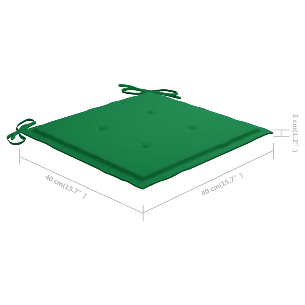 Klappbare Gartenstühle 6 Stk. Mit Sitzkissen Massivholz Akazie