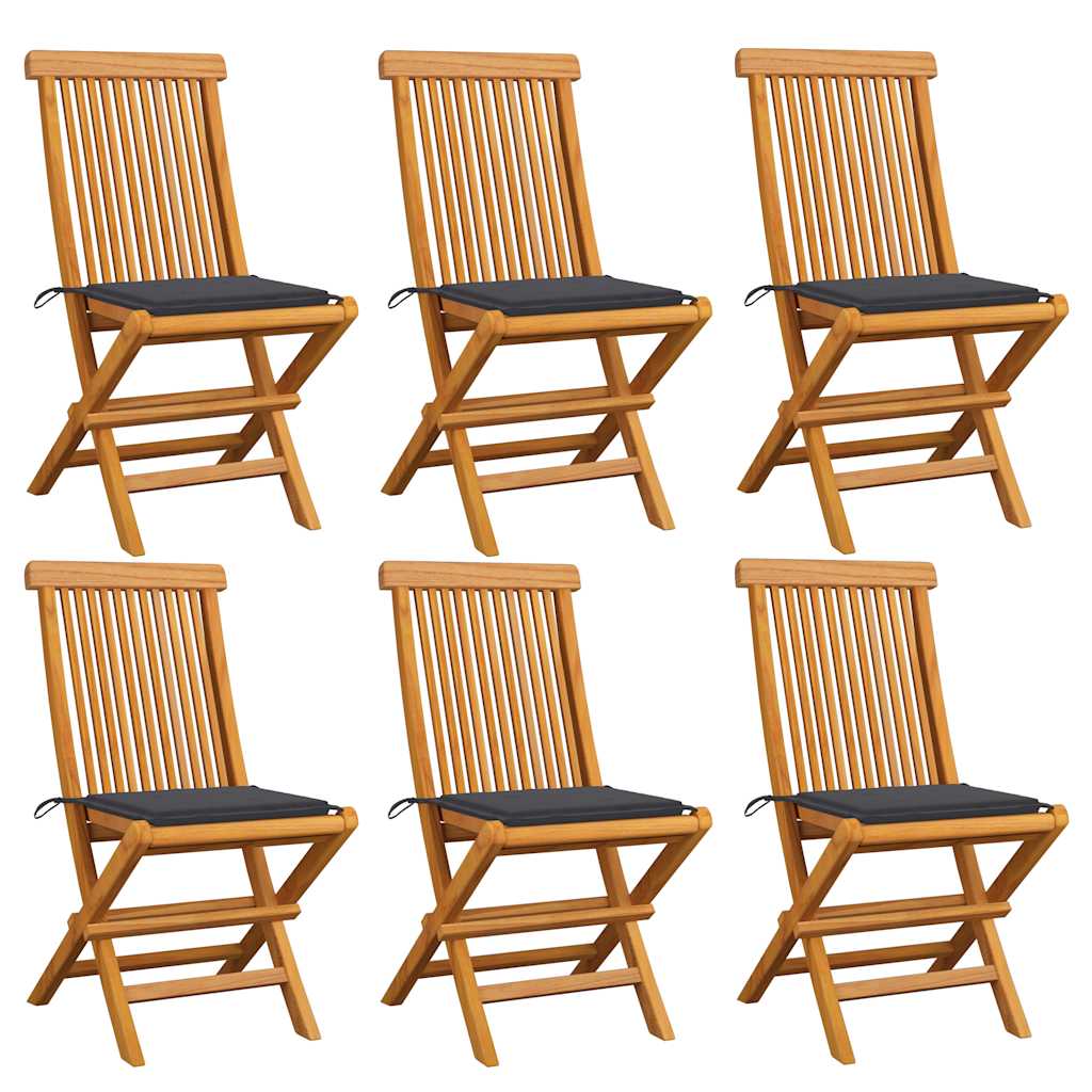 Gartenstühle Mit En Kissen 6 Stk. Massivholz Teak