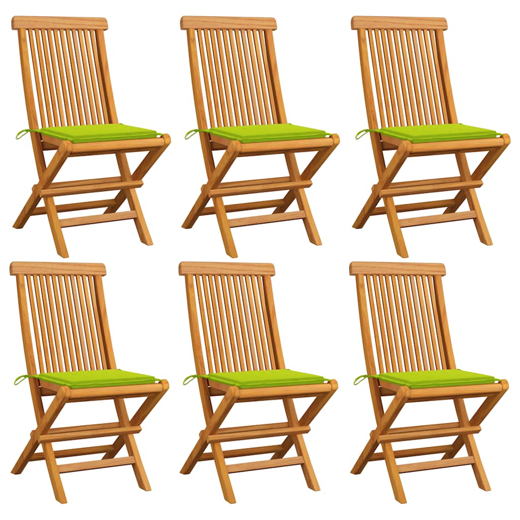 Gartenstühle Mit En Kissen 6 Stk. Massivholz Teak