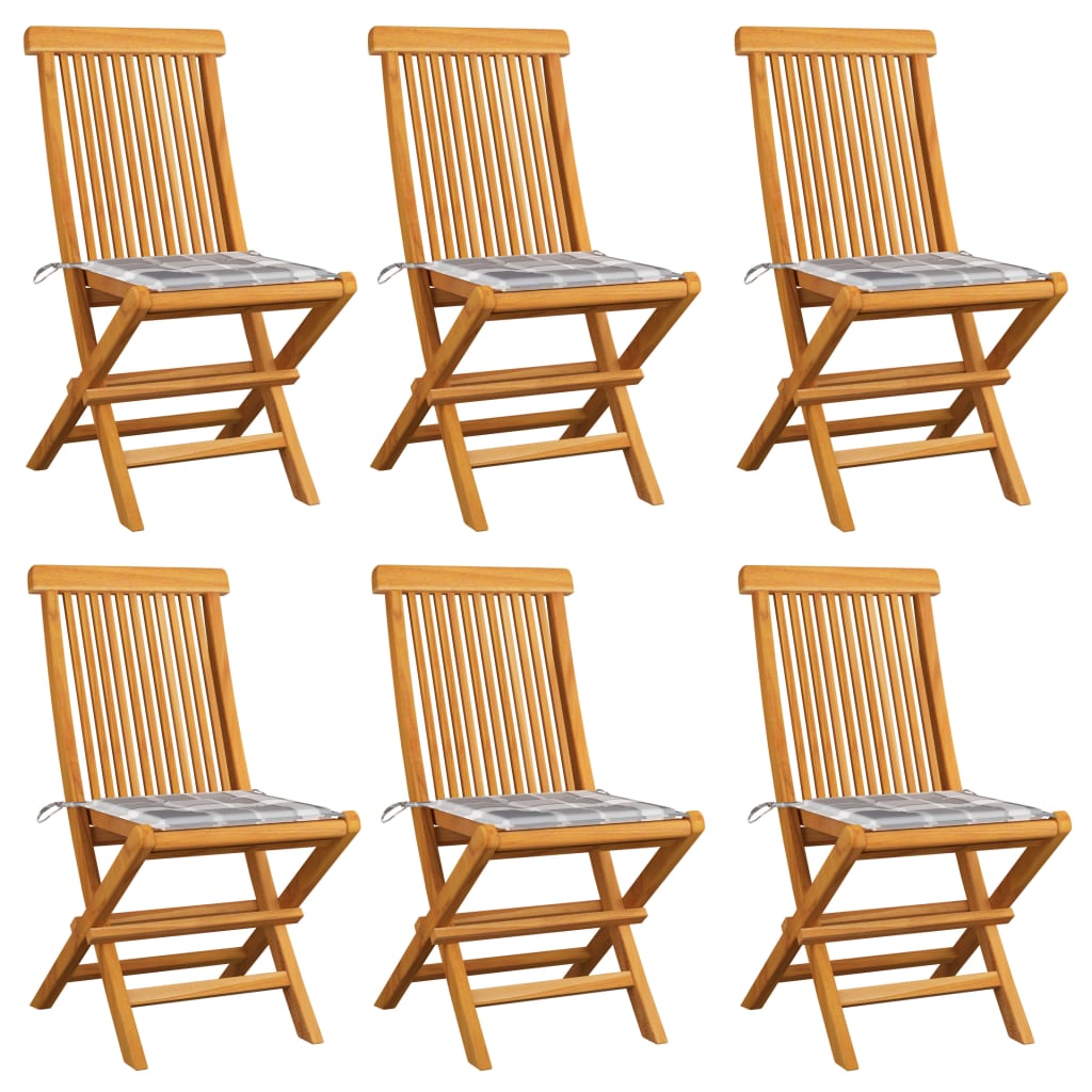 Gartenstühle Mit En Kissen 6 Stk. Massivholz Teak