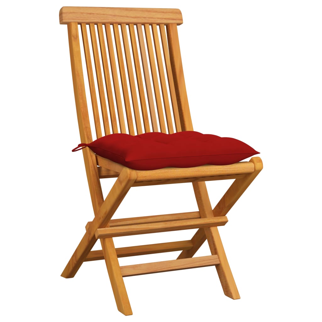 Gartenstühle Mit En Kissen 6 Stk. Massivholz Teak