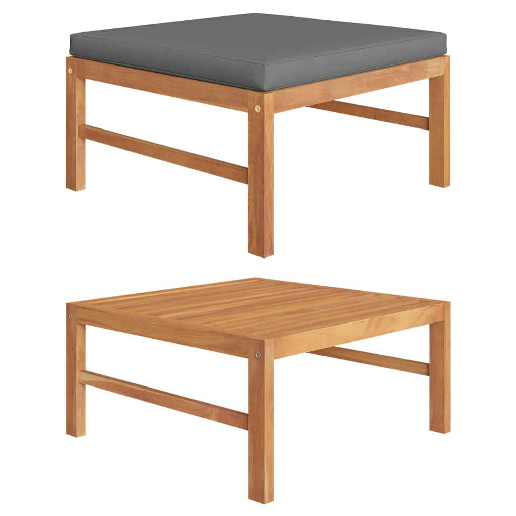 Mittelsofa Mit En Kissen Massivholz Teak