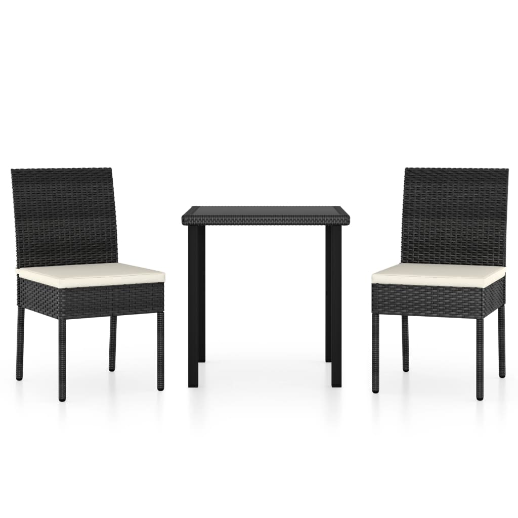 3-Tlg. Garten-Essgruppe Poly Rattan