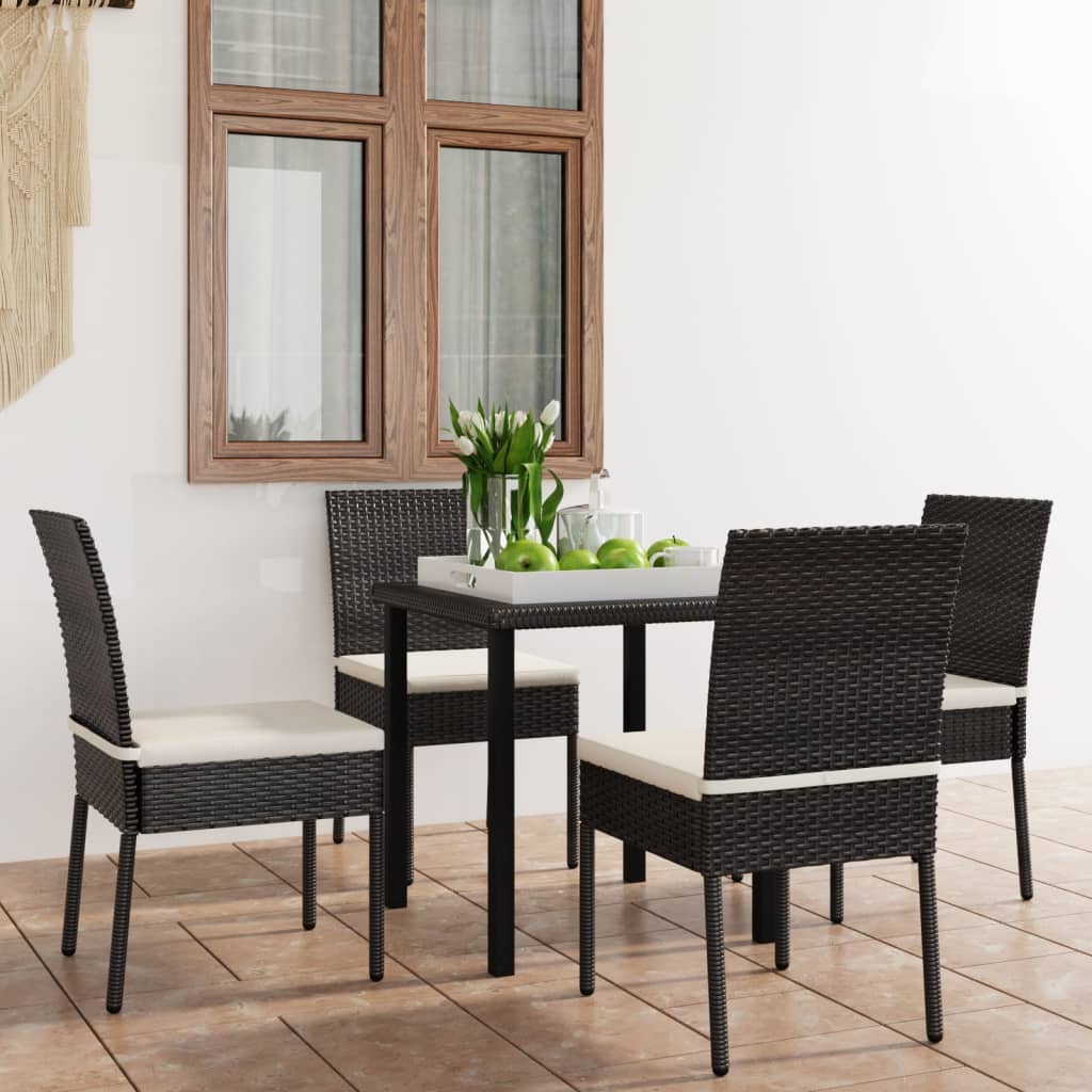 3-Tlg. Garten-Essgruppe Poly Rattan
