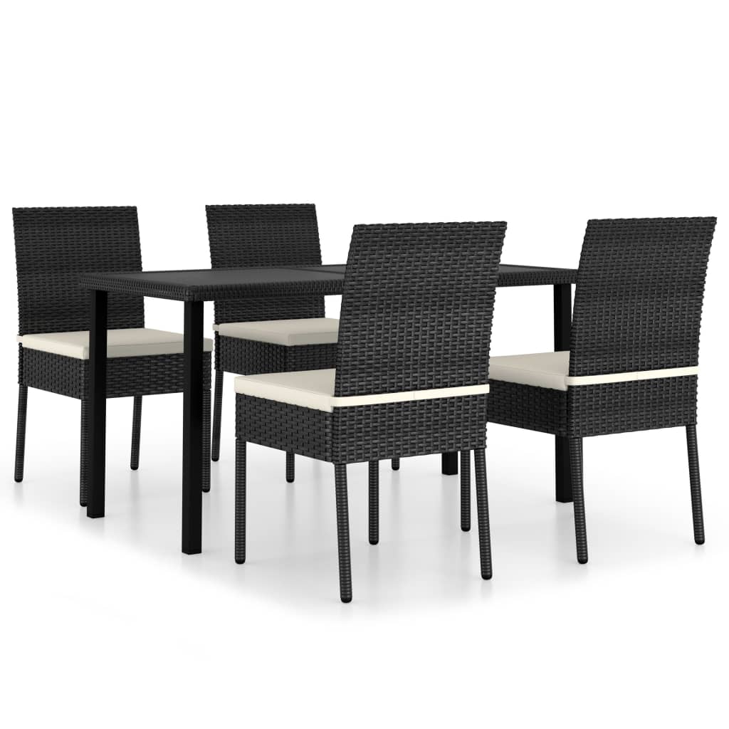 5-Tlg. Garten-Essgruppe Poly Rattan