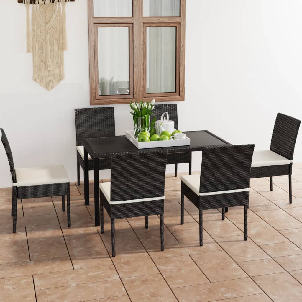 5-Tlg. Garten-Essgruppe Poly Rattan