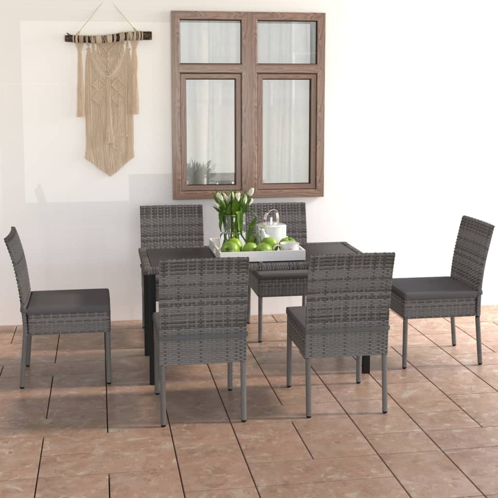5-Tlg. Garten-Essgruppe Poly Rattan