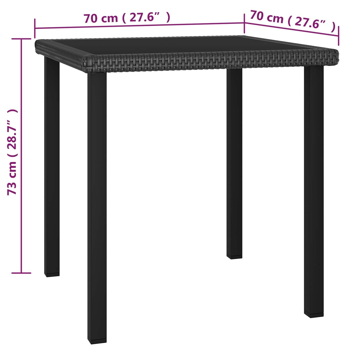 5-Tlg. Garten-Essgruppe Poly Rattan Schwarz Sand