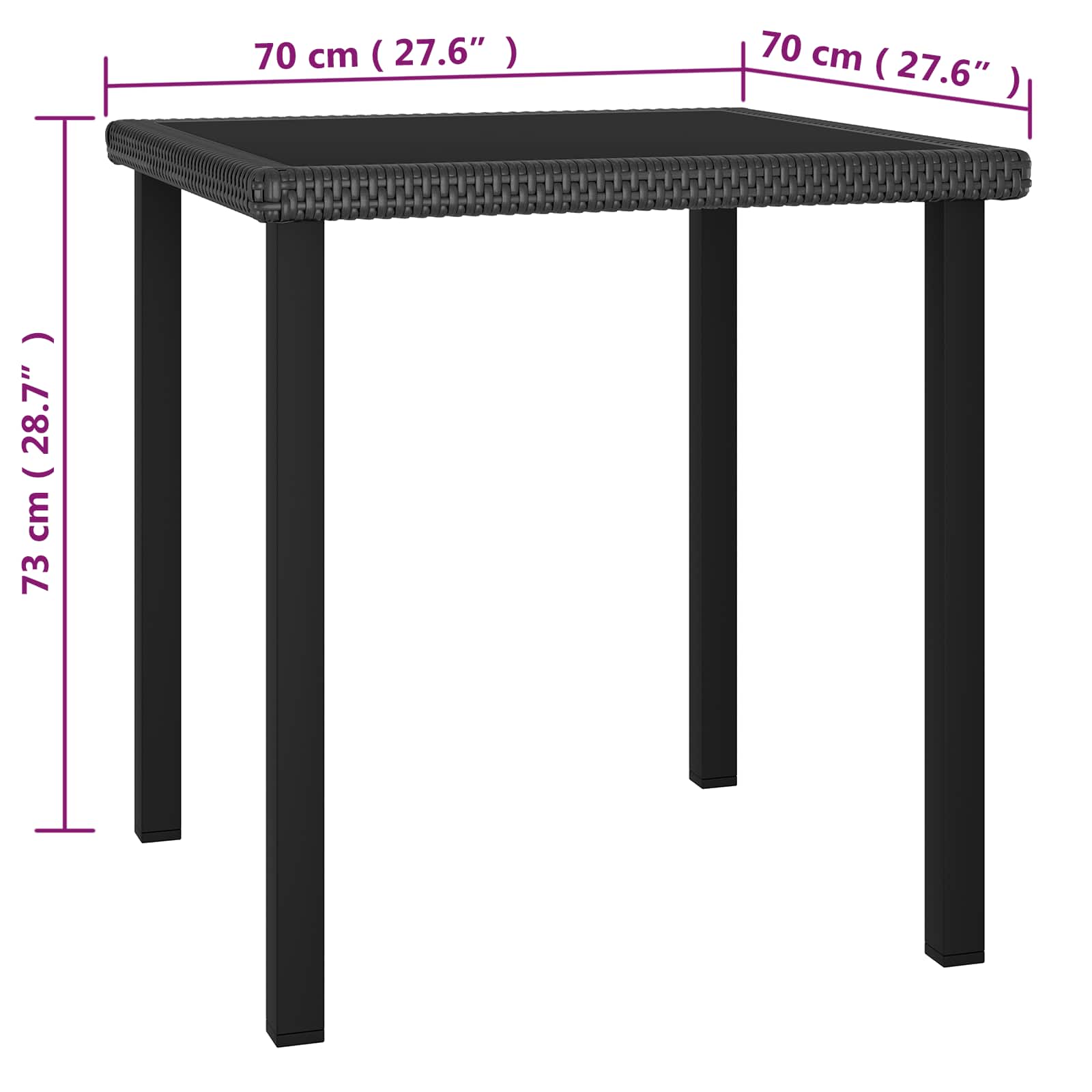 5-Tlg. Garten-Essgruppe Poly Rattan Schwarz Sand