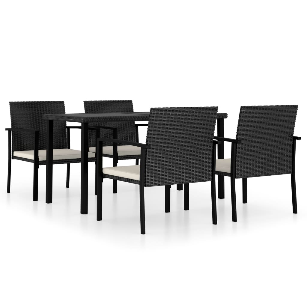 5-Tlg. Garten-Essgruppe Poly Rattan