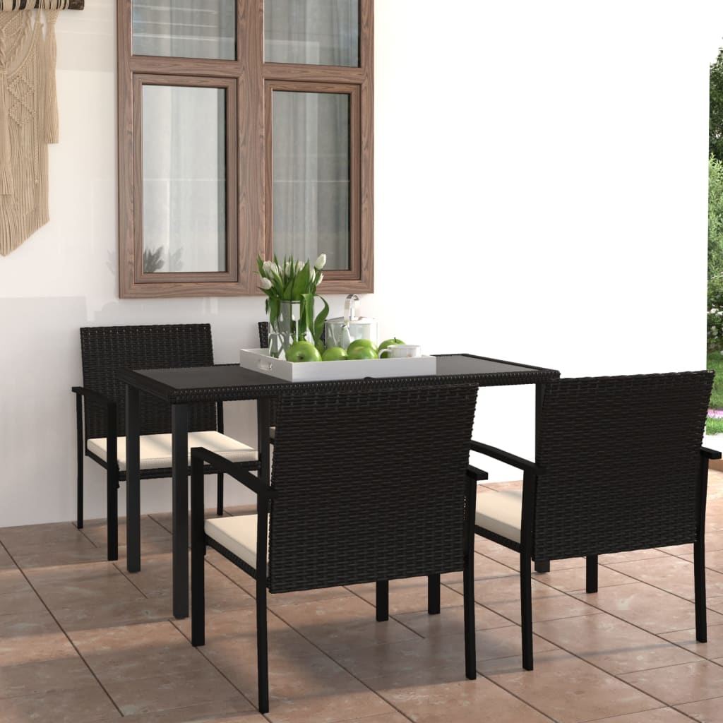 5-Tlg. Garten-Essgruppe Poly Rattan