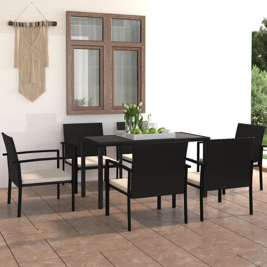 5-Tlg. Garten-Essgruppe Poly Rattan
