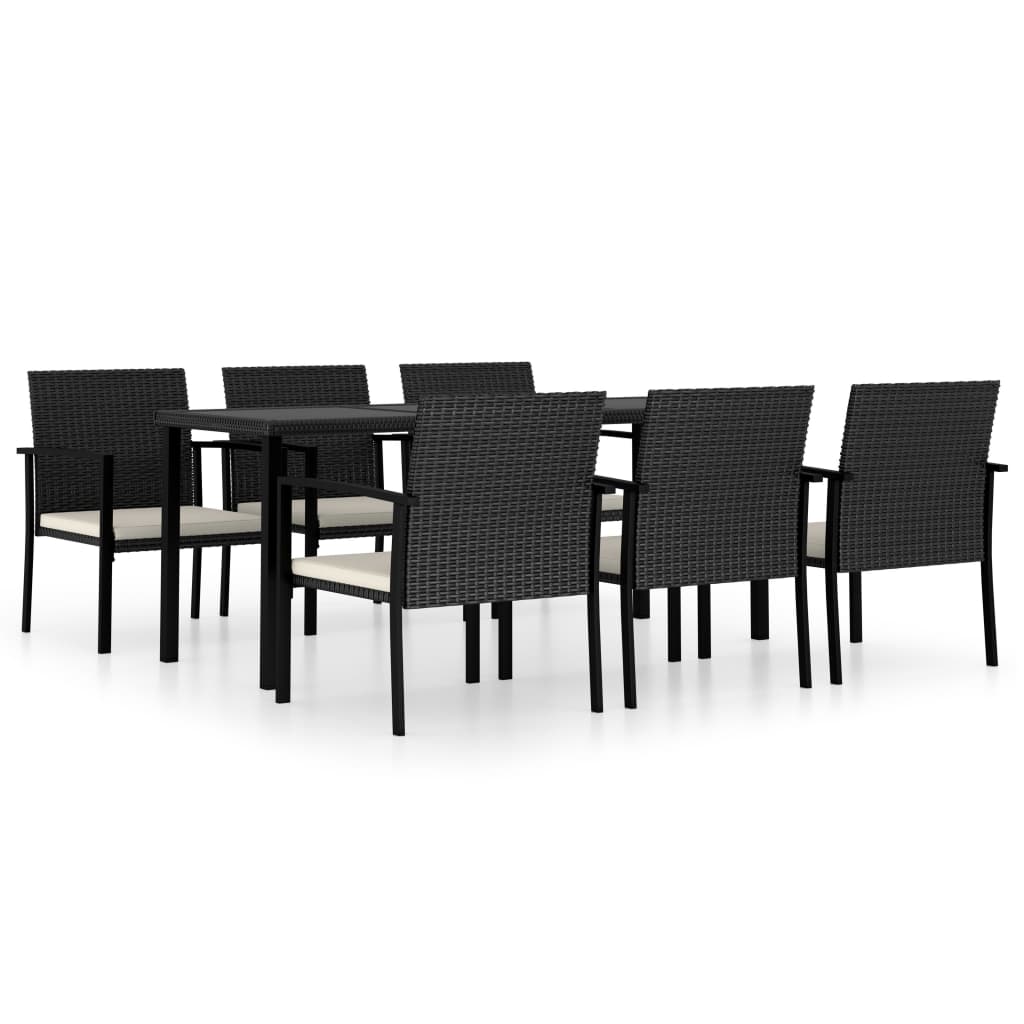7-Tlg. Garten-Essgruppe Poly Rattan
