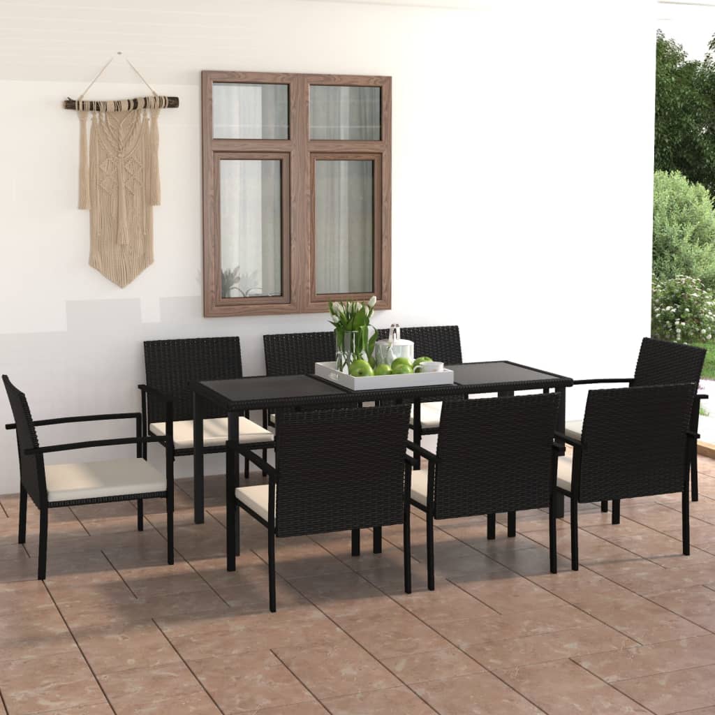 7-Tlg. Garten-Essgruppe Poly Rattan
