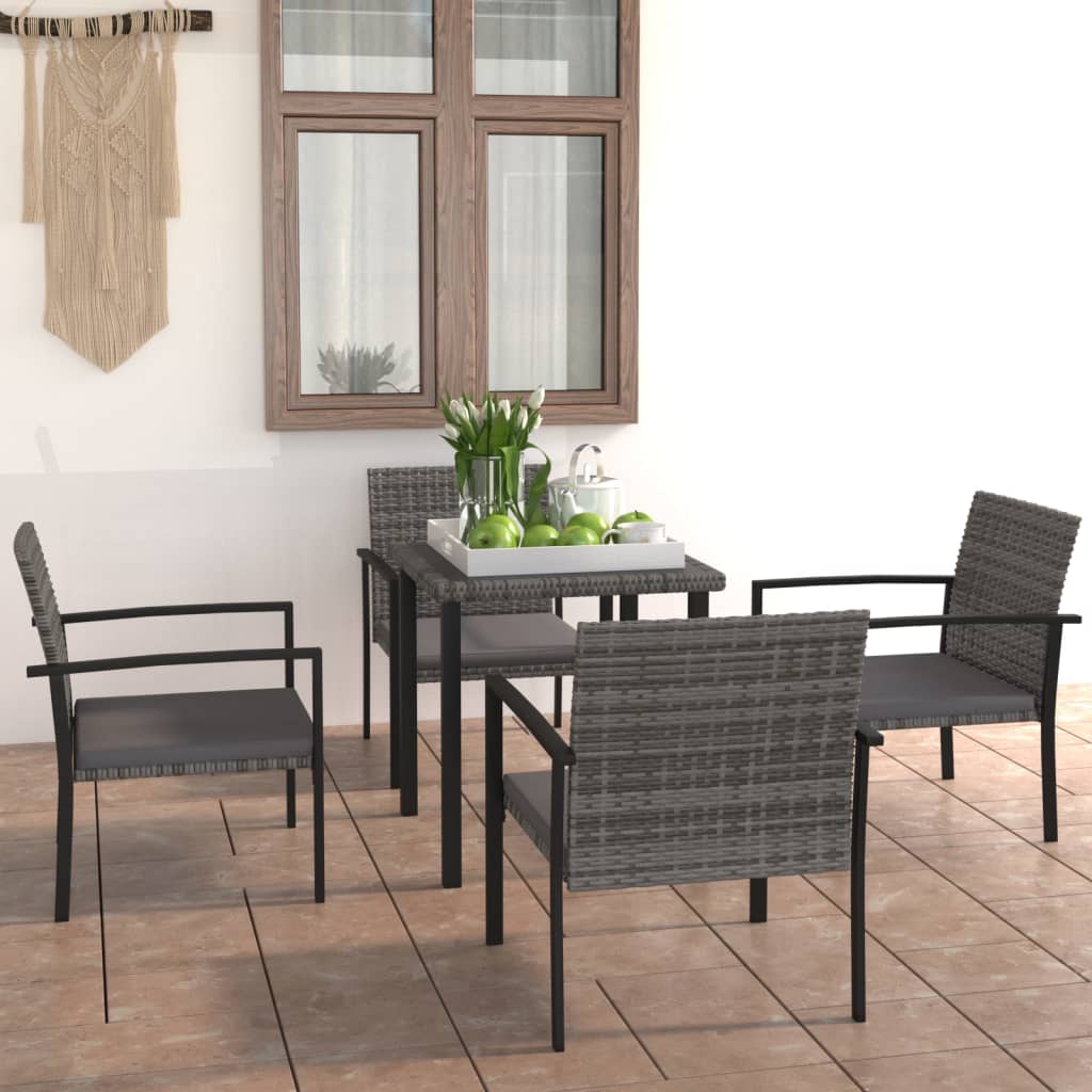 3-Tlg. Garten-Essgruppe Poly Rattan