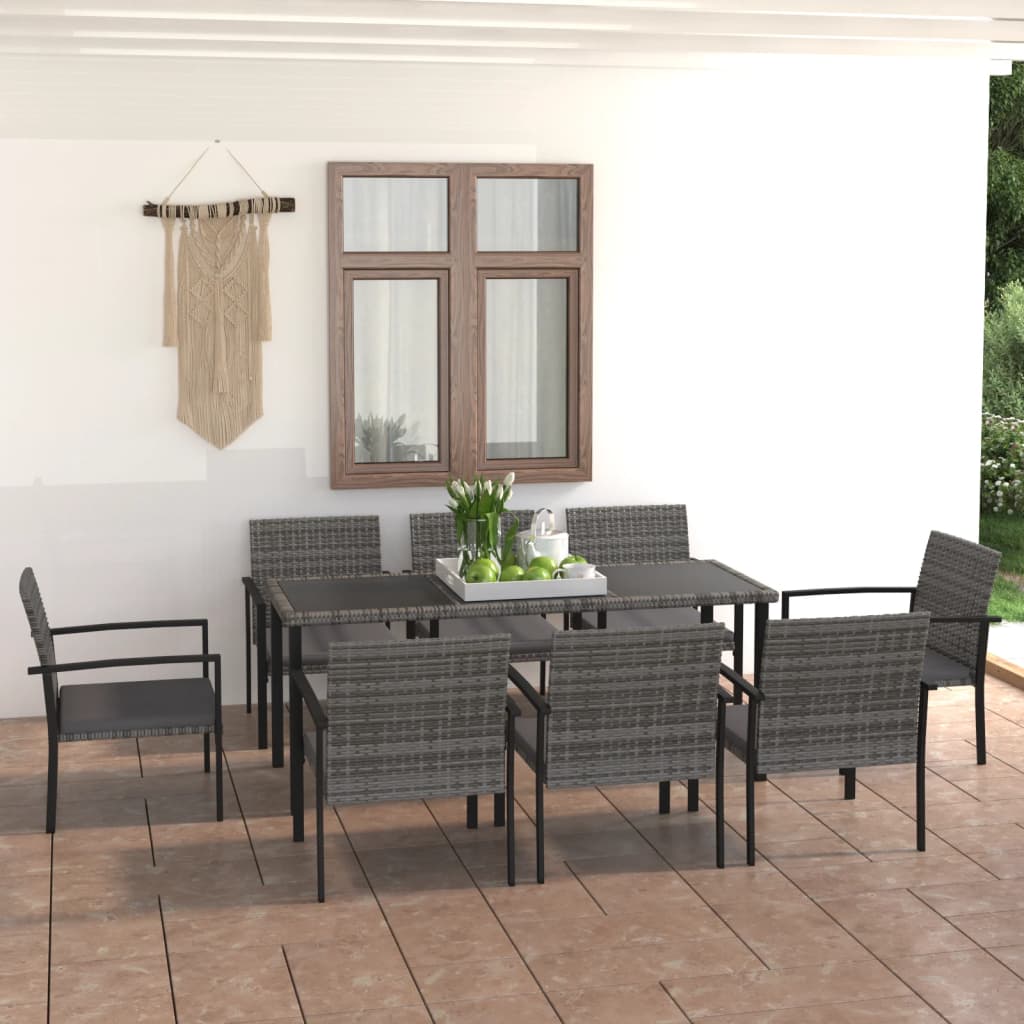 7-Tlg. Garten-Essgruppe Poly Rattan