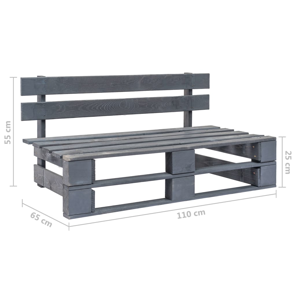Outdoor-Mittelsofa Paletten Imprägniertes Kiefernholz