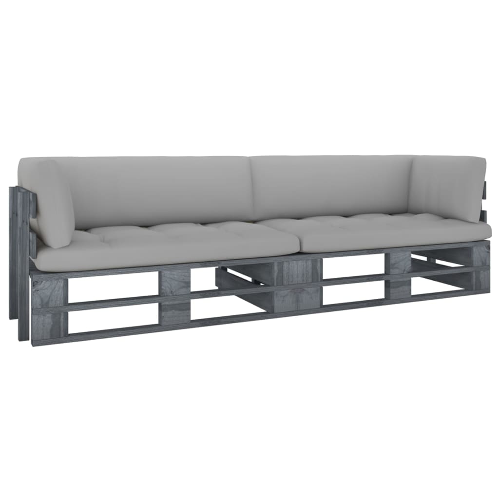 -Palettensofa Mit Kissen Imprägniertes Kiefernholz