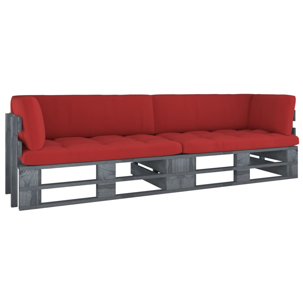 -Palettensofa Mit Kissen Imprägniertes Kiefernholz