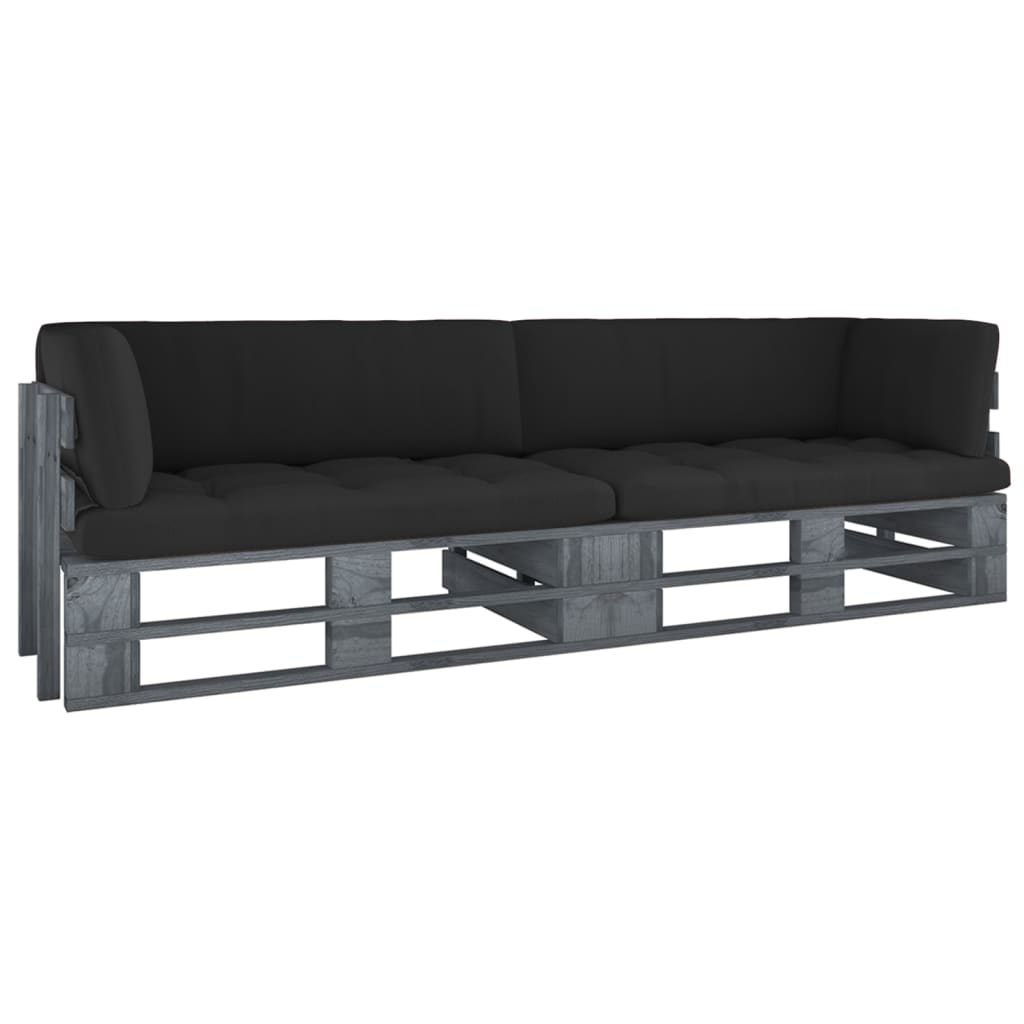 -Palettensofa Mit Kissen Imprägniertes Kiefernholz