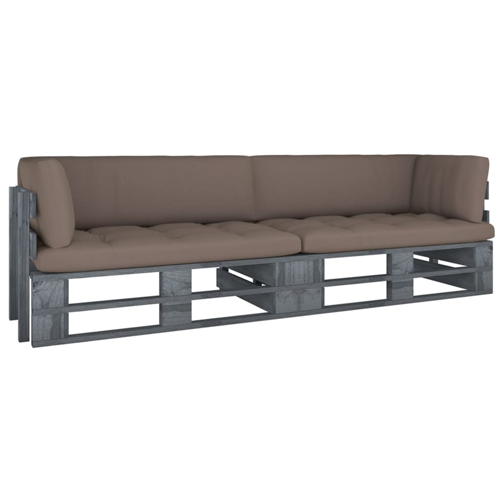 -Palettensofa Mit Kissen Imprägniertes Kiefernholz