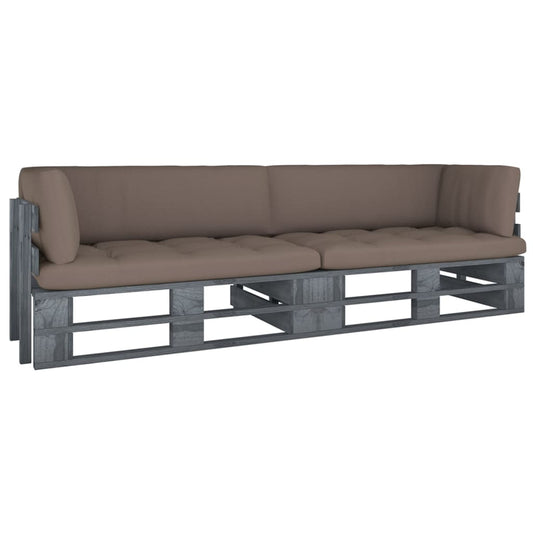 -Palettensofa Mit Kissen Imprägniertes Kiefernholz
