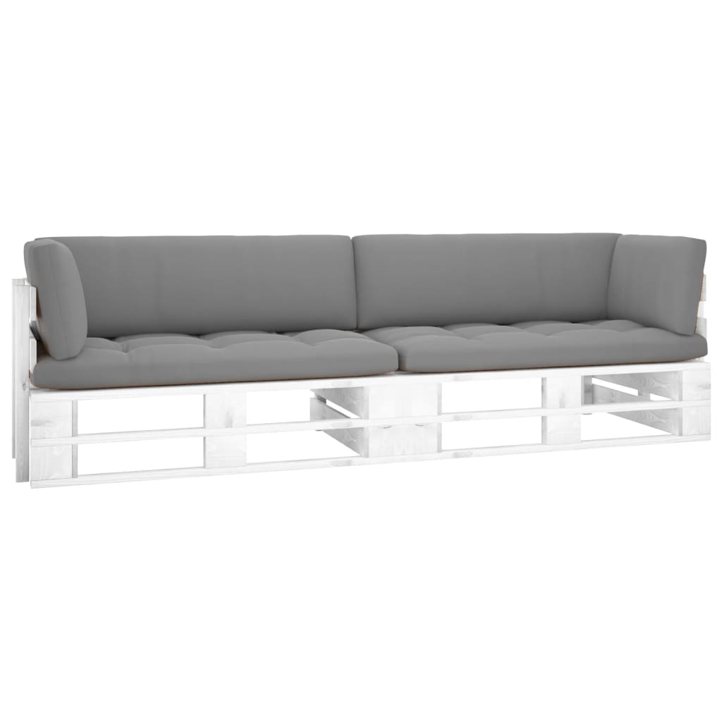 -Palettensofa Mit Kissen Imprägniertes Kiefernholz