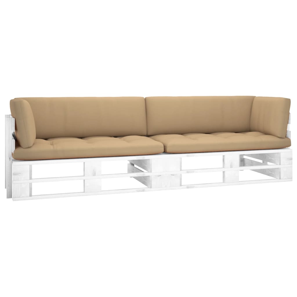 -Palettensofa Mit Kissen Imprägniertes Kiefernholz