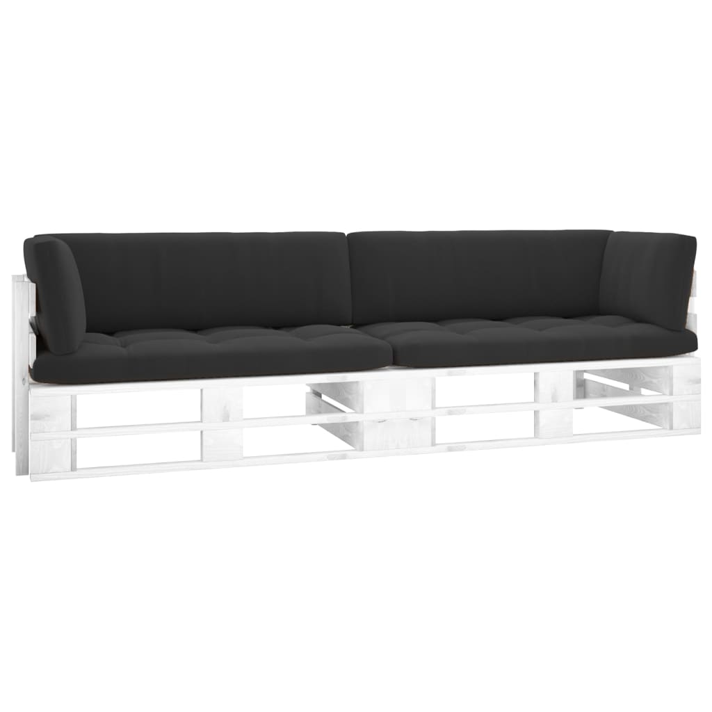 -Palettensofa Mit Kissen Imprägniertes Kiefernholz