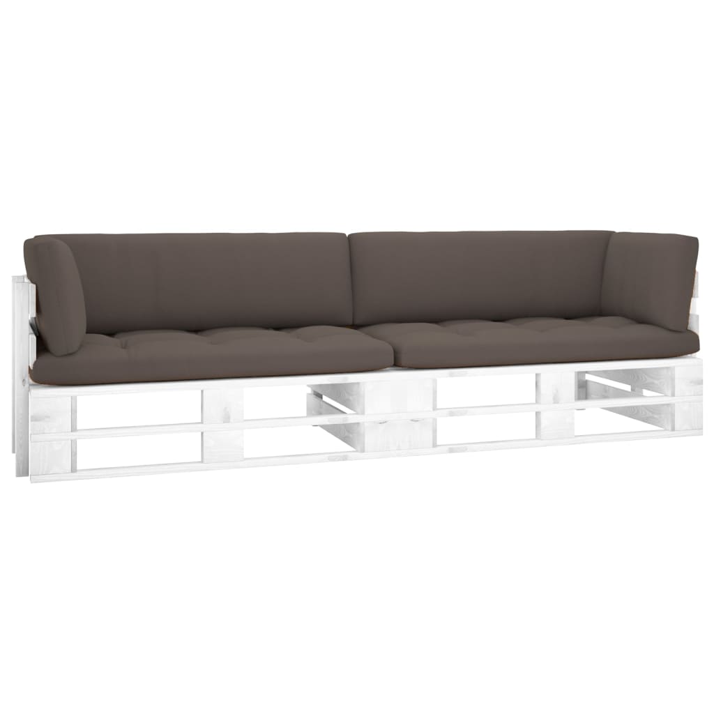 -Palettensofa Mit Kissen Imprägniertes Kiefernholz