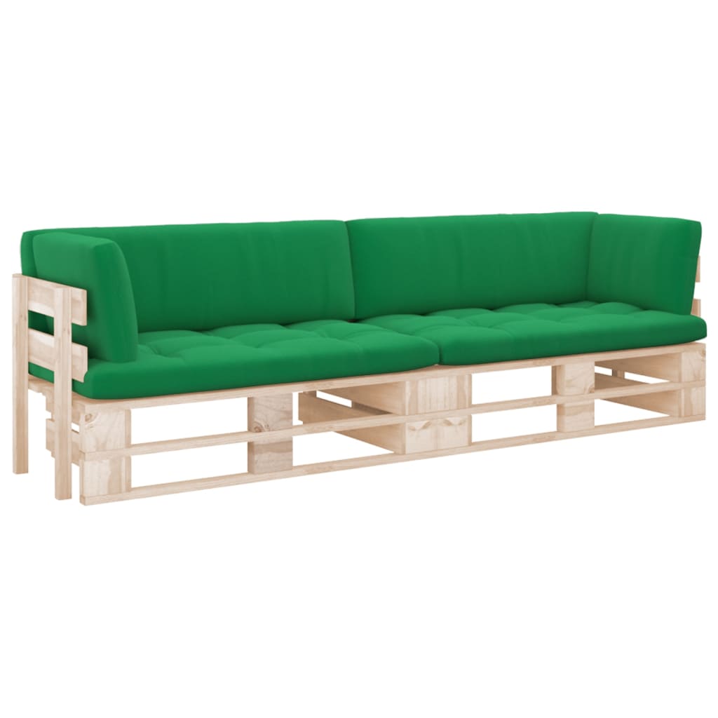 -Palettensofa Mit Kissen Imprägniertes Kiefernholz