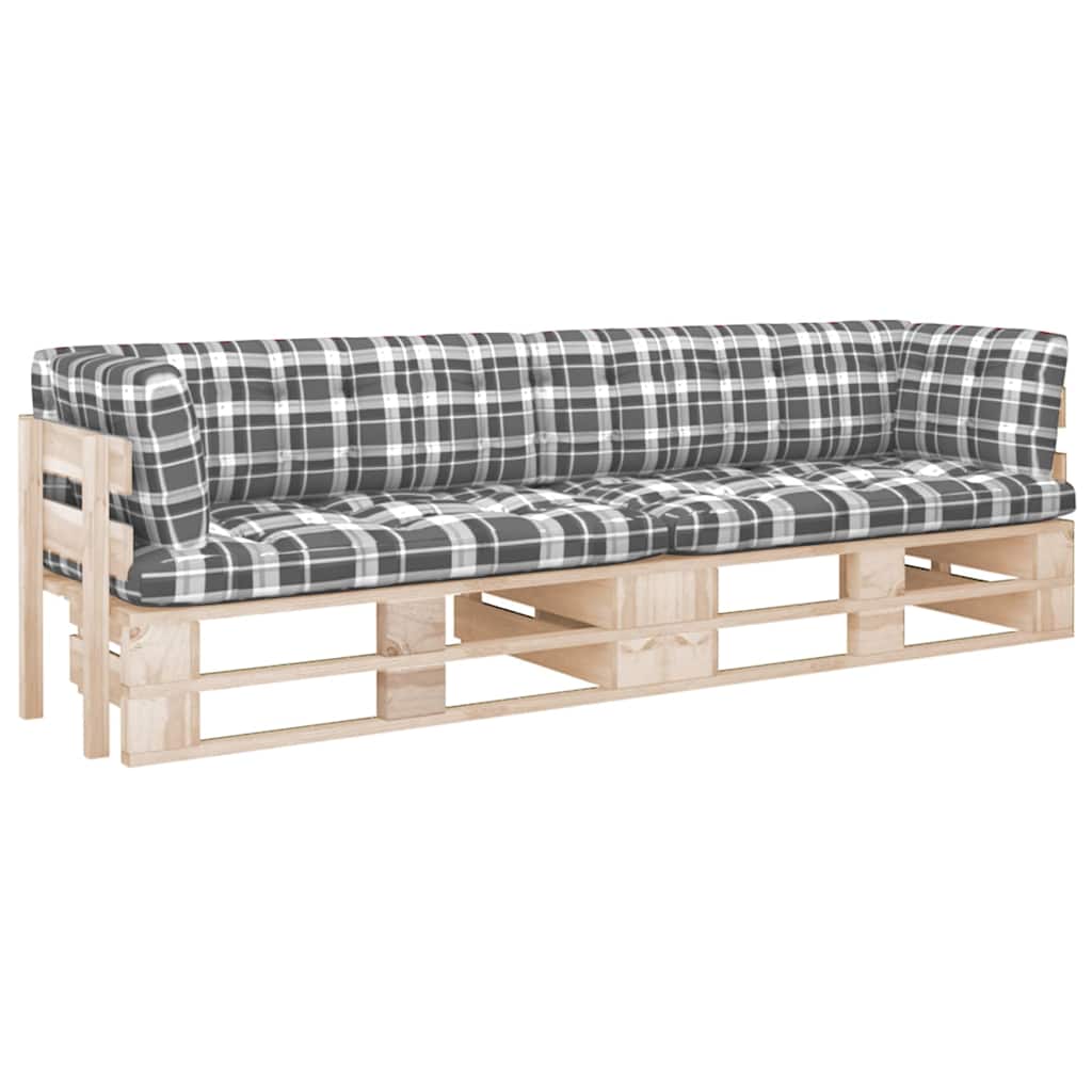-Palettensofa Mit Kissen Imprägniertes Kiefernholz