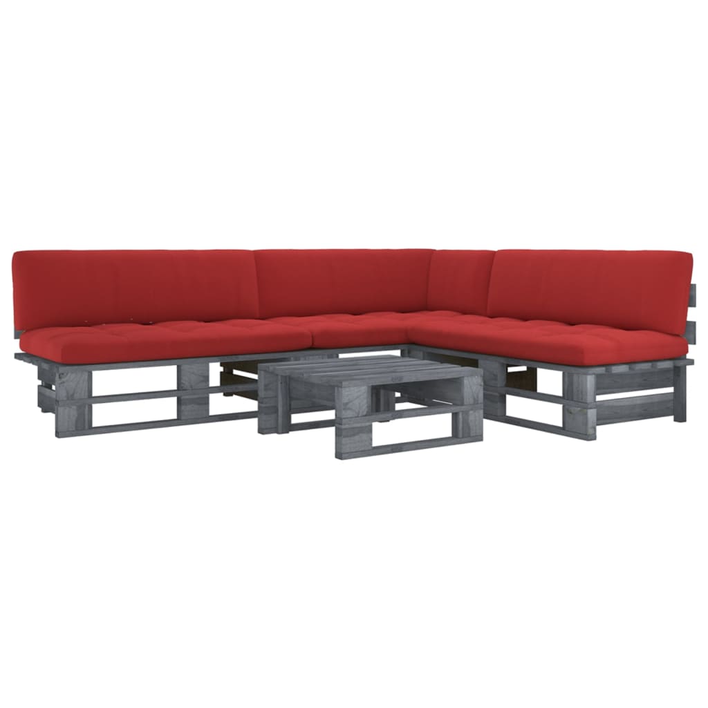-Palettensofa Mit Kissen Imprägniertes Kiefernholz