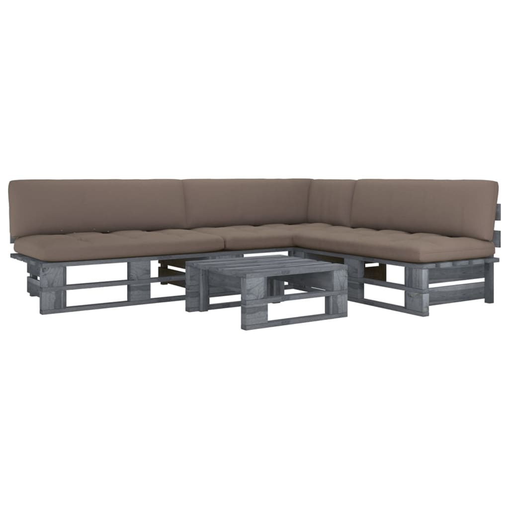 -Palettensofa Mit Kissen Imprägniertes Kiefernholz