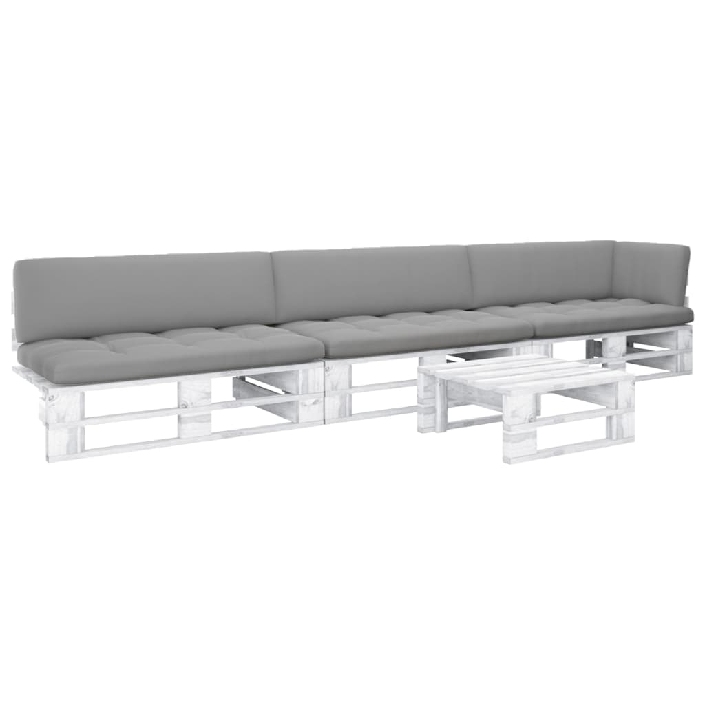 -Palettensofa Mit Kissen Imprägniertes Kiefernholz
