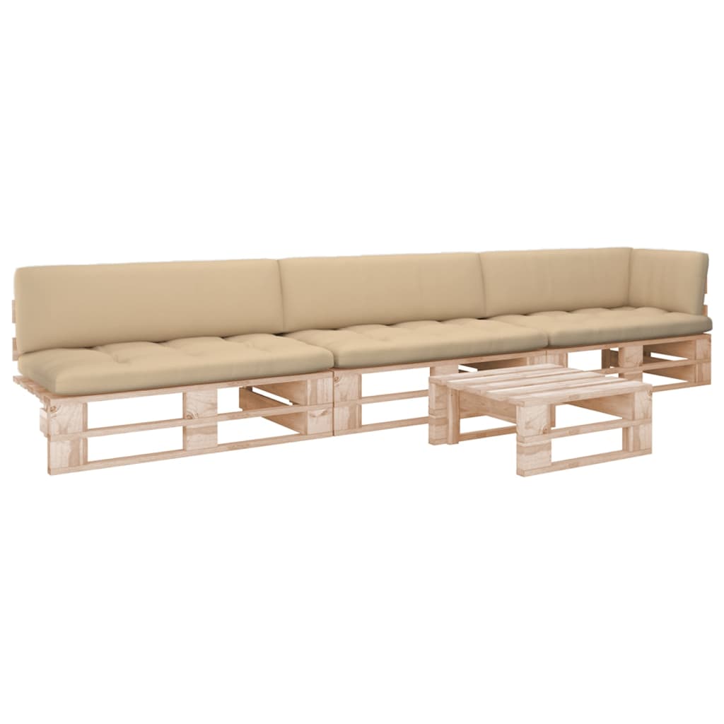 -Palettensofa Mit Kissen Imprägniertes Kiefernholz