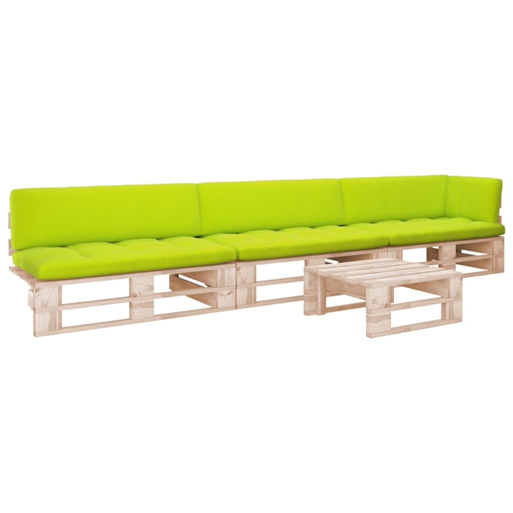 -Palettensofa Mit Kissen Imprägniertes Kiefernholz