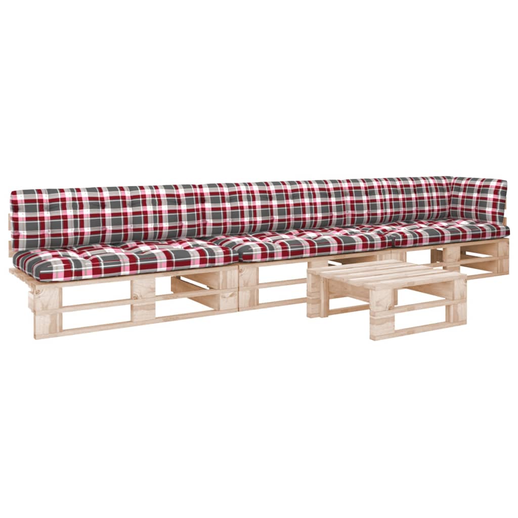 -Palettensofa Mit Kissen Imprägniertes Kiefernholz