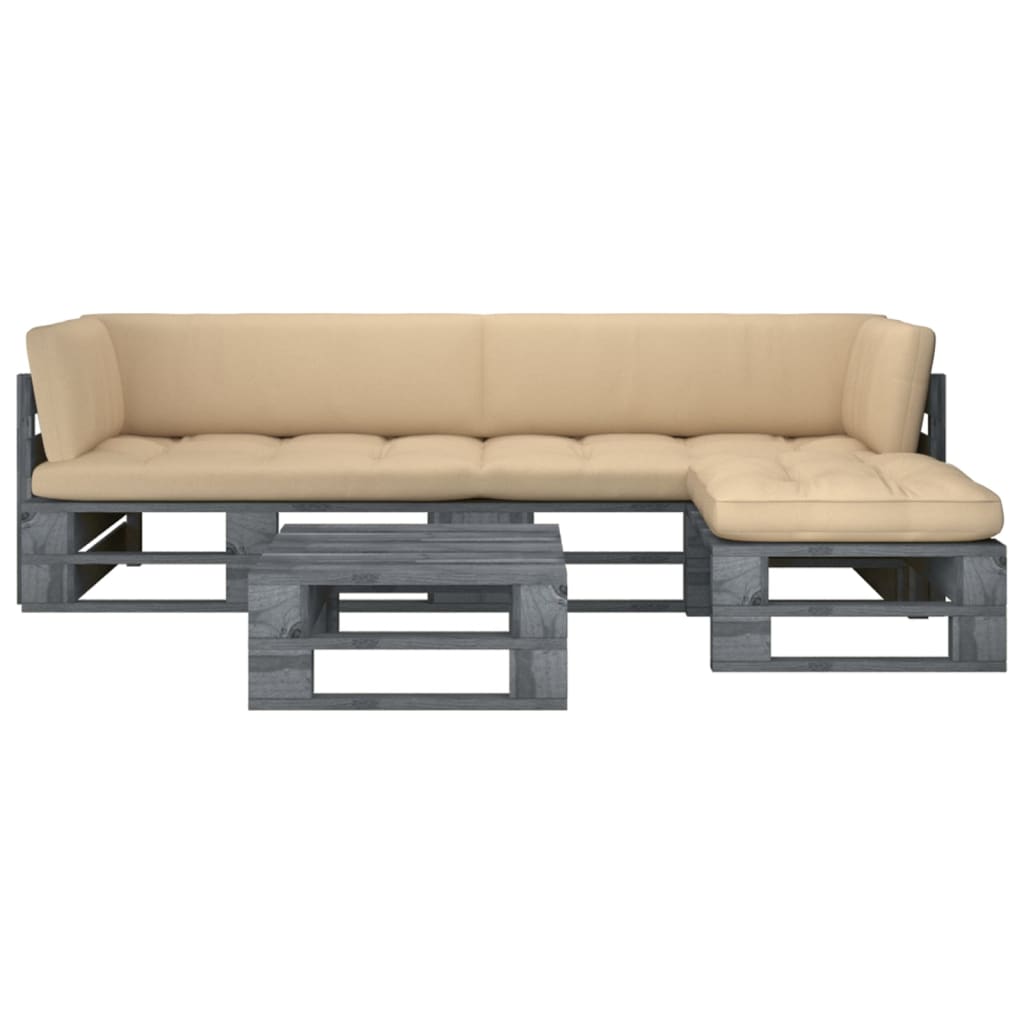 -Palettensofa Mit Kissen Imprägniertes Kiefernholz