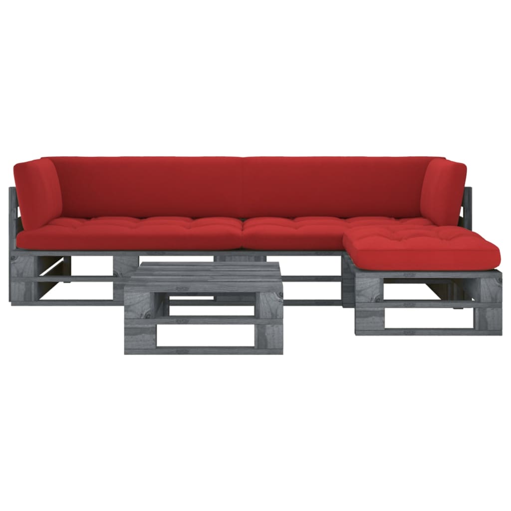 -Palettensofa Mit Kissen Imprägniertes Kiefernholz