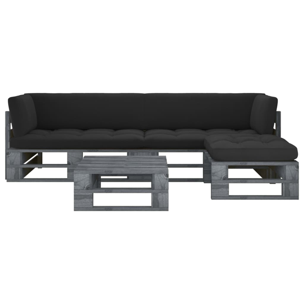-Palettensofa Mit Kissen Imprägniertes Kiefernholz