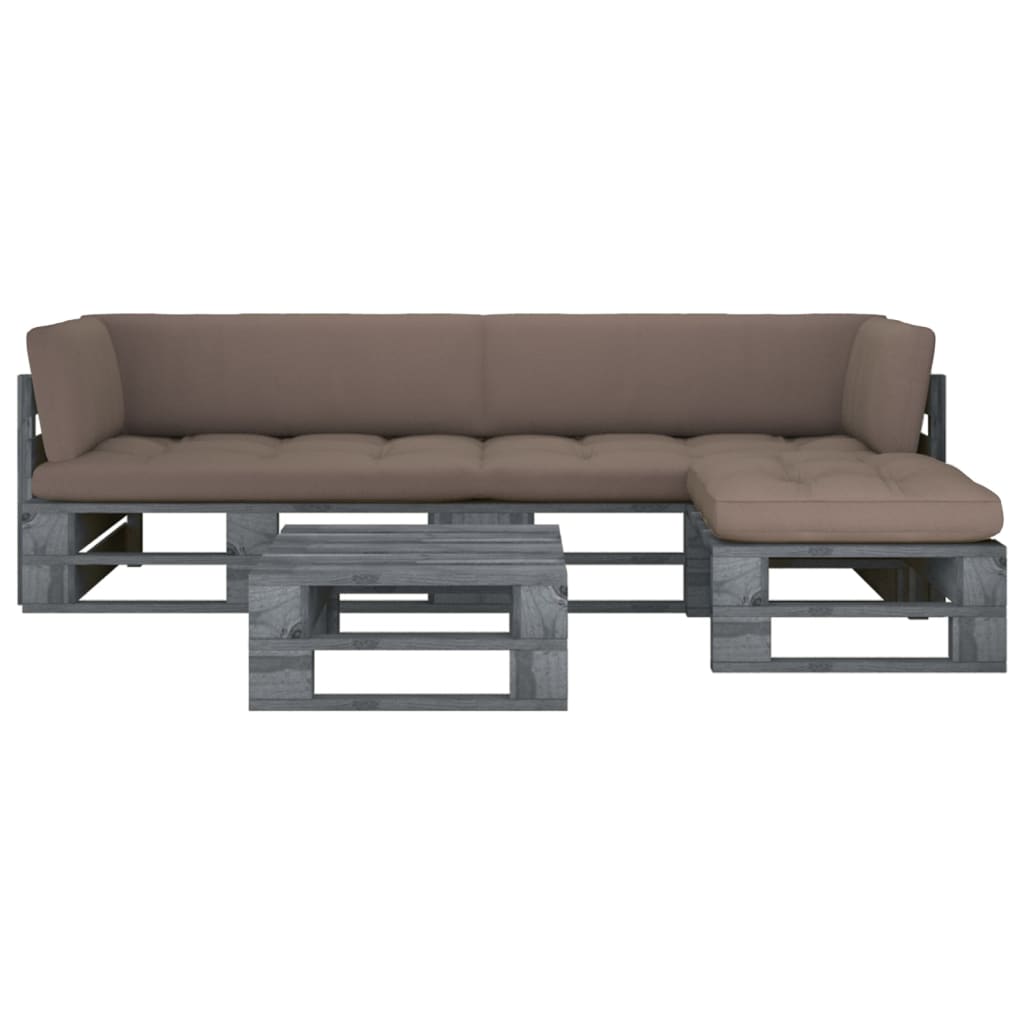 -Palettensofa Mit Kissen Imprägniertes Kiefernholz